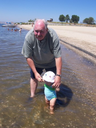 ME AND MY GRARDKIDS AT THE LAKE