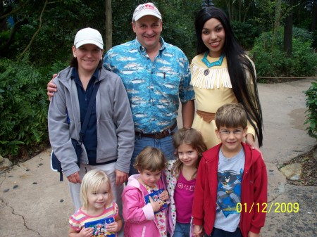 Family with Pocohontas