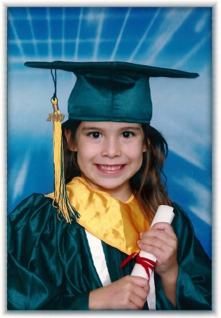 Michaella's graduation pic - Kindergarten 2009