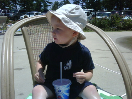 Everett at the pool