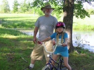 Alisa and I at our pond