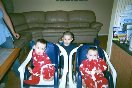 Brandon w/ Nick and Gabe ( My sisters twins)