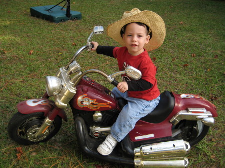 Mikey on his Harley