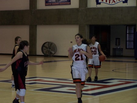 Taryn at a game for Huntington beach.