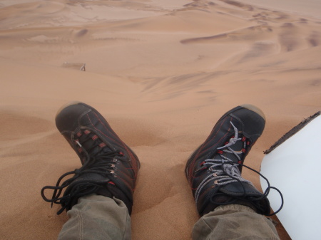 Sitting on top of a sand dune Namib Desert
