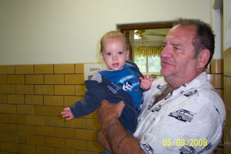 My husband Ray and gr-son Landen