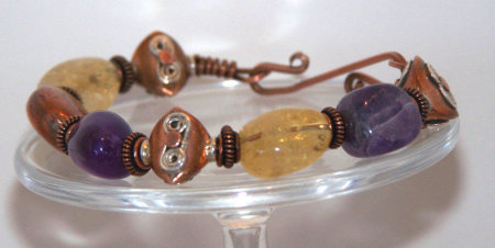 Citrine, Amethyst, Copper