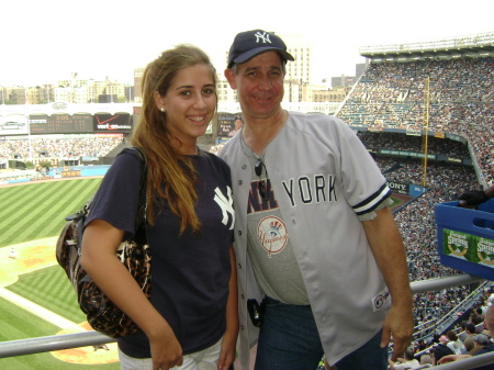 gina and me at a Yankees game yes they won tha