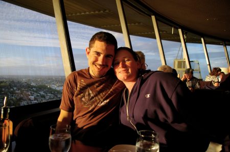 Ryan and Courtney in the Space Needle