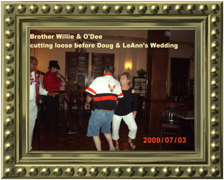 Brother Willie & I letting loose wedding