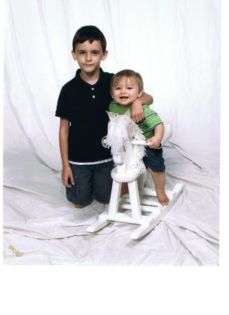Hayden age 6 and Wyatt age 1