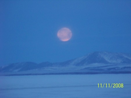 Full Moon over Kotzebue Alaska
