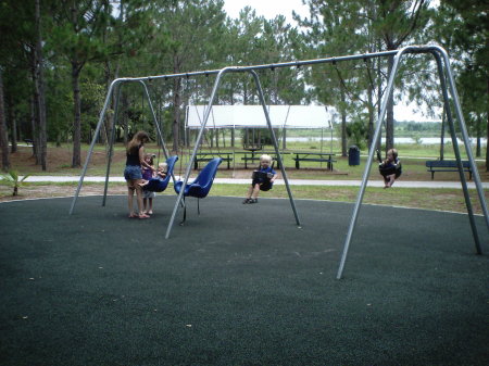 Lillyan,Emily,Nana,Bradon,Tristen at the park