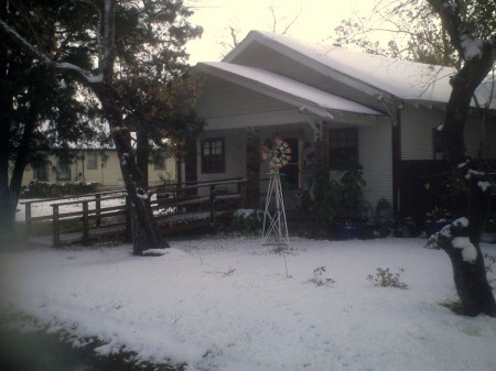 My old Port Arthur home when it snowed 2008
