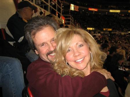 My husband & I at a Red Wings game.