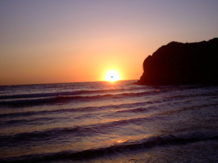 Beautiful sunset at Caspar Beach
