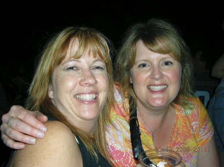 My friend Margie and I at a concert.