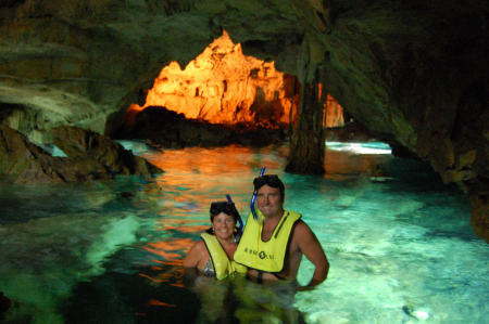 Cave diving in Cancun
