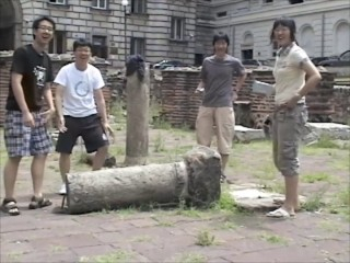 Poking around an old Roman site in Sofia