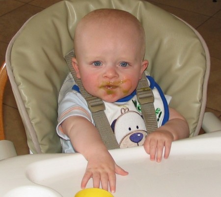 Lukas hates peas!