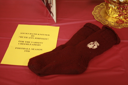 Judi's sock display at the Legion