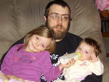 My son Josh with his daughters Paige and Emily