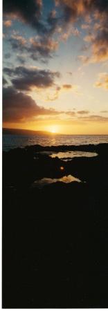 tidal pool sunset