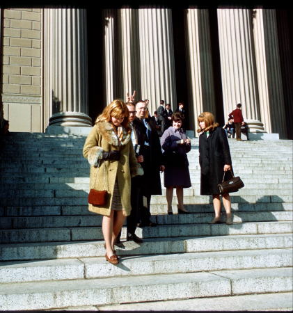 Mr. Paisner on the steps of National Archive