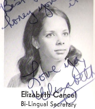 ELIZABETH CANCEL GARCIA GRADUATION PIC 1970
