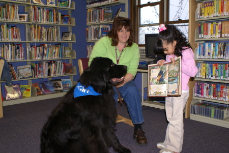 Christie and Jax the Reading Dog