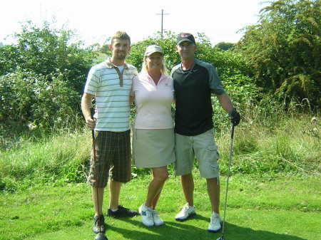 Golf Tournament July 2009 w/husband and son