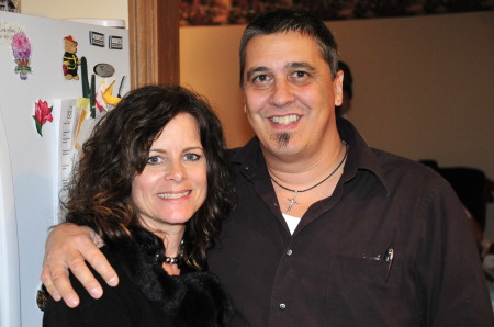 My wife Sarah and me. Christmas 2008