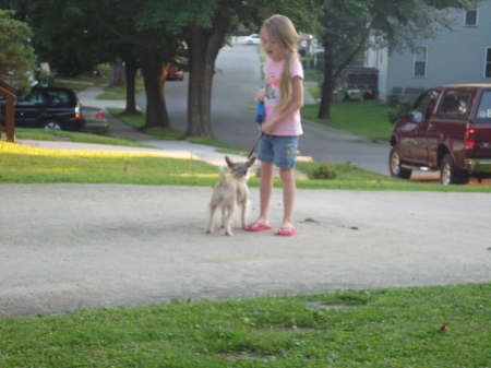 Aubrey and her dog Sweetie Pie