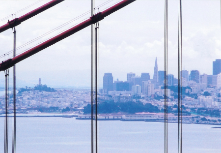 San Francisco through the Golden Gate Bridge