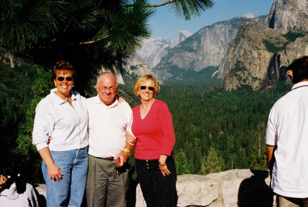 Jane with Norm and Sue Babineau in Yosemite.