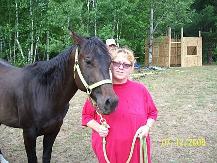 My brothers horse Charlie and me