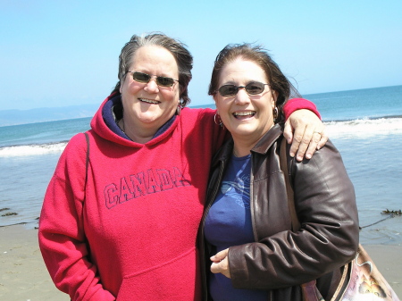 Cheryl Loudon and I at the beach