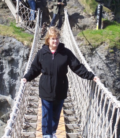 Me - on the Carrick-a-Rede Rope Bridge