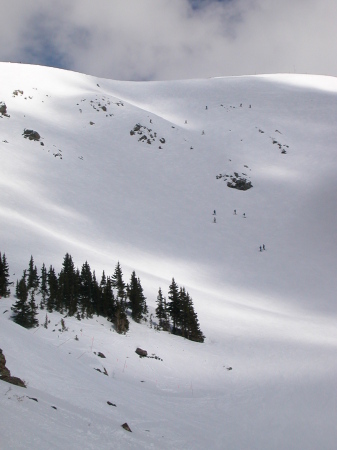 Tearin' it up at A-Basin West Wall