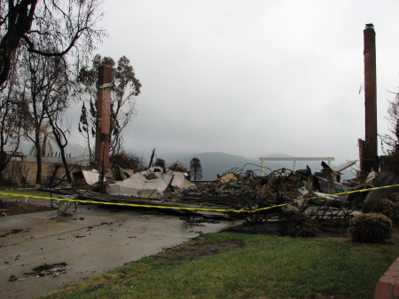 Aftermath of 2008 Yorba Linda fire