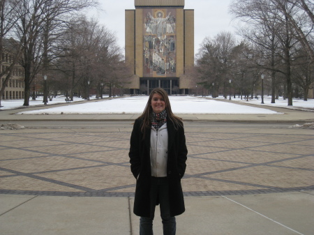 Daughter Courtney at Notre Dame