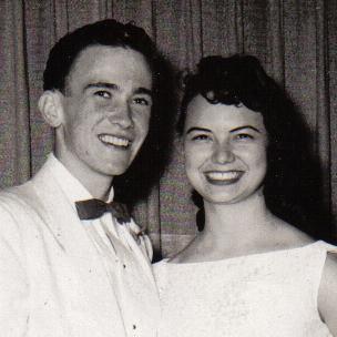 David and Nancy Simpson Kirk wedding 1958