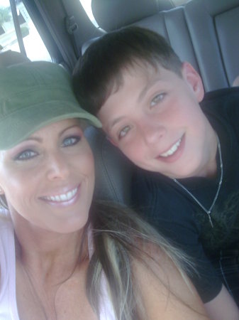 Wife and son Cody
