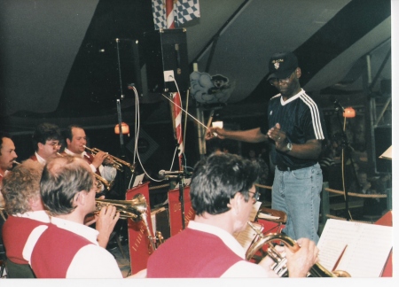 Al conducting the orchestra in Germany
