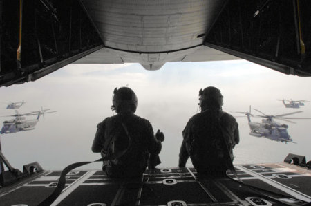 Kickin back on a MH-53J ramp