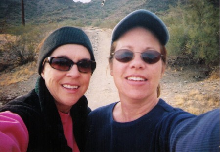 Vicki and Chris hiking