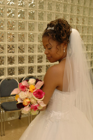 My beautiful wife on our wedding day