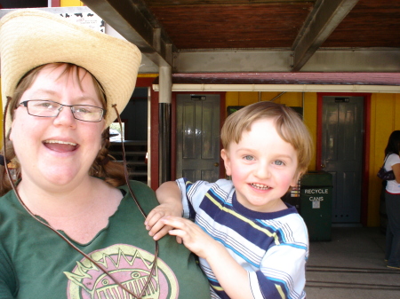 kirby n me at traintown in sonoma