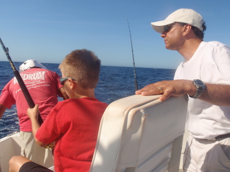 Nick pulling in his trophy Mahi Mahi in Cabo