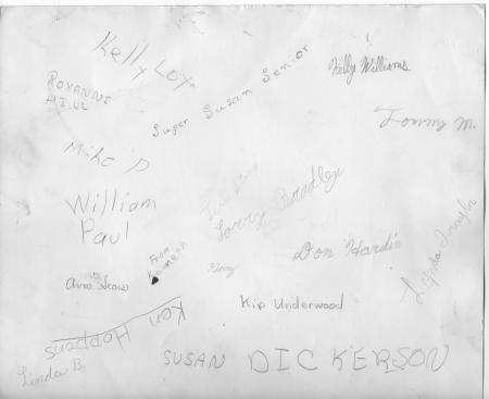Mrs. Weed's 3rd grade class signatures 1967